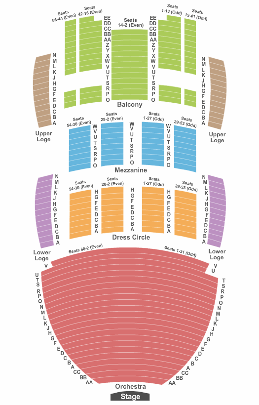 San Diego Civic Theatre Back to the Future Seating Chart